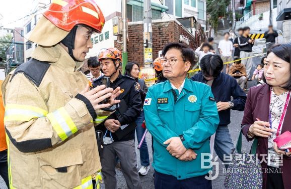 박강수 마포구청장, 창전동 화재 피해 현장 방문해 긴급 대응