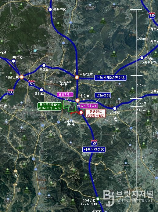 동용인IC 신설 사업 위치도