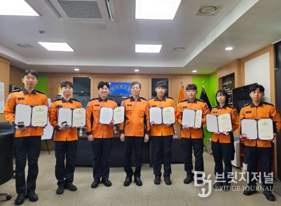 “생명을 살린 영웅들” 천안서북소방서, 하트‧트라우마 세이버 인증서 수여