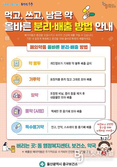 “환경을 위해 폐의약품 꼭 분리배출하세요!”