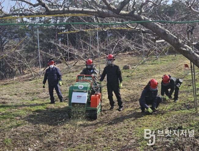 보성군은 오는 11월 3일부터 ‘영농부산물 파쇄지원단’을 본격 운영해 산불 예방과 미세먼지 저감, 농촌 일손 부담 완화에 나선다_2024년 파쇄지원단 활동 사진(1)