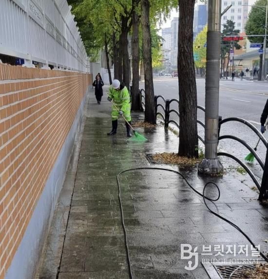 가을철 낙엽·은행 열매 집중 청소 사진