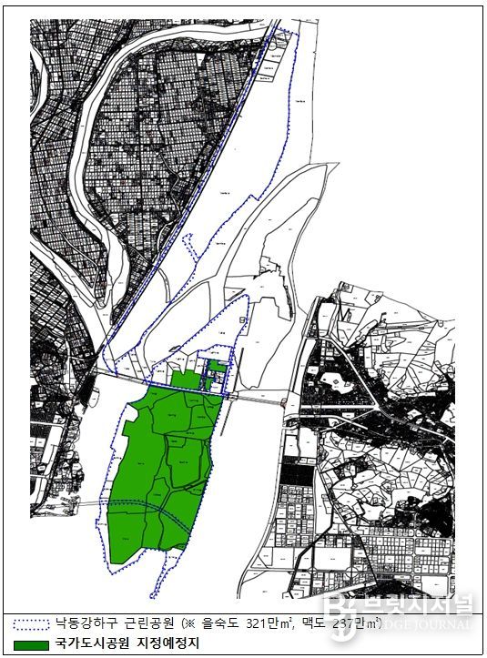 낙동강하구 국가도시공원 위치도