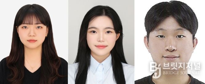 경상국립대학교 농업생명과학대학 지역시스템공학과 기후지능농업방재연구실 연구원 최지은 씨,스마트농업시설환경공학연구실 석사과정 강성하, 유재민 씨(왼쪽부터).