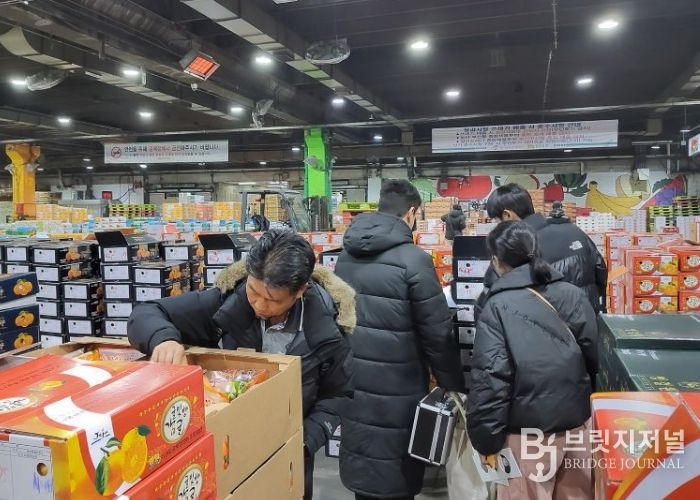 상품외감귤 추적 도매시장 단속