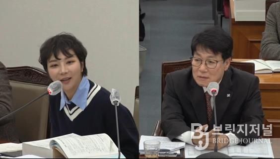 서지연 부산시의원(비례대표.무소속)이 11월 28일 열린 부산시의회 제332회 정례회 자치경찰위원회 예산안 심사에서 김철준 부산광역시 자치경찰위원장에게 질의하고 있다.