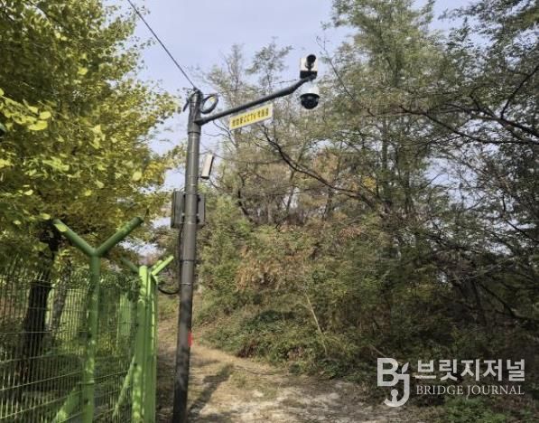 서울둘레길2.0 도봉구 구간에 설치된 지능형 폐쇄회로 텔레비전