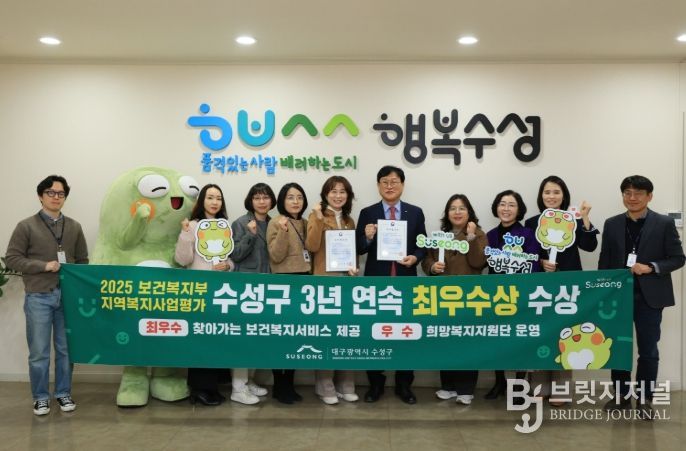 2025년 보건복지부 지역복지사업 평가 최우수상 등 3년 연속 2관왕 수상
