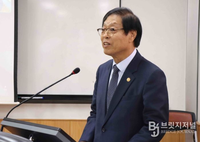 국기원 이사장에 노순명 이사가 선출됐다. 사진은 노순명 이사의 소견발표 모습.