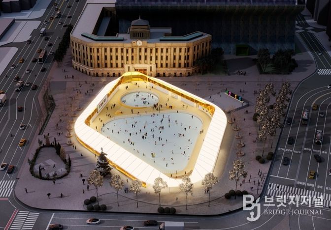 2025년 서울광장 스케이트장 조감도(야간)