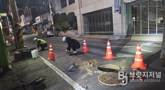 야간 오수역류 민원 해소