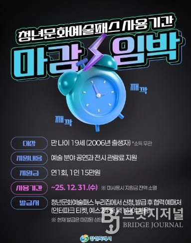 창원시 청년문화예술패스 15만 원, 해 넘기면 0원