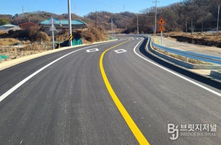 청주시, 현도면 죽전~품곡 간 도로 확장공사 완료