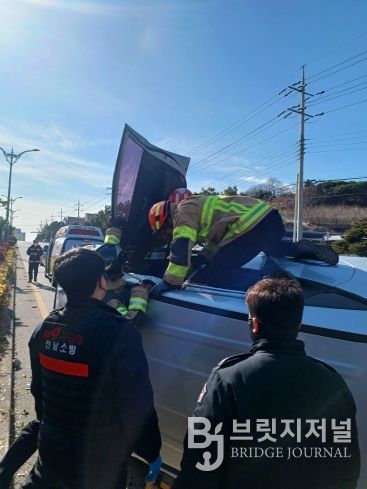 차량전도 현장구조