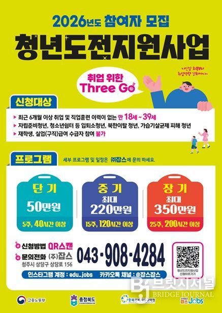 청년도전 지원사업 홍보 포스터