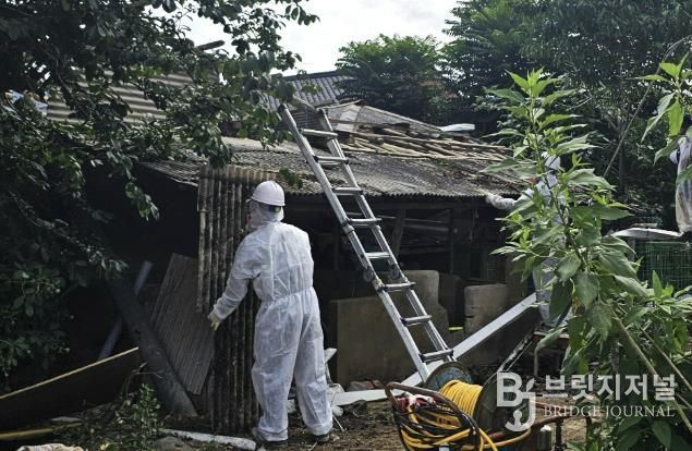 산청군, 노후 슬레이트 철거지원..주민 건강·주거 안전강화