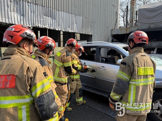폐차장 활용 실전형 교통사고 대응 훈련