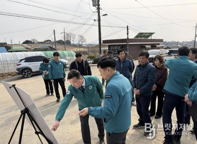 예산군수 사업장 현장답사 모습