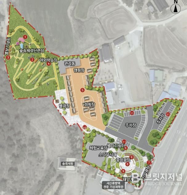 밤하늘 산책원 조성사업 위치도