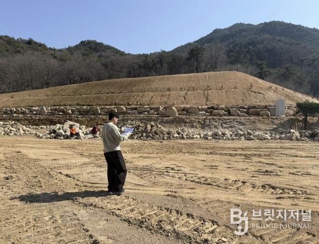 덕산면 낙상리 산128 관광농원 부지조성 점검 모습