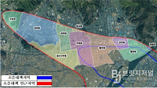 김해공항 소음등고선(김해시)