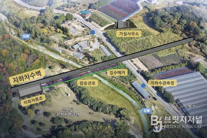 보길 지하수 저류 댐 위치도