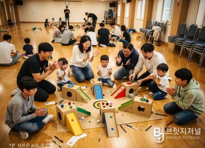아빠와 함께 뛰고, 만들고, 웃었다!! 고성군 ‘아빠해봄’ 열기 후끈 (AI사진)