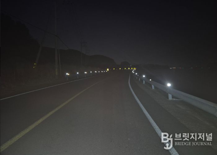 통영시, ‘어두운 도로의 안전 길잡이’시선유도시설 설치
