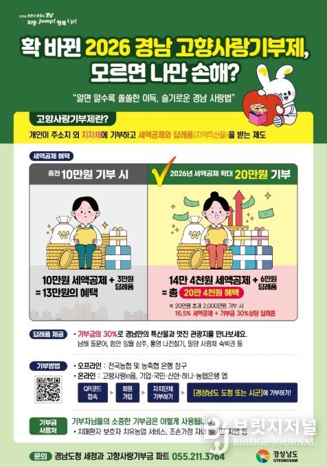 '고향사랑기부 세액공제' 안내문