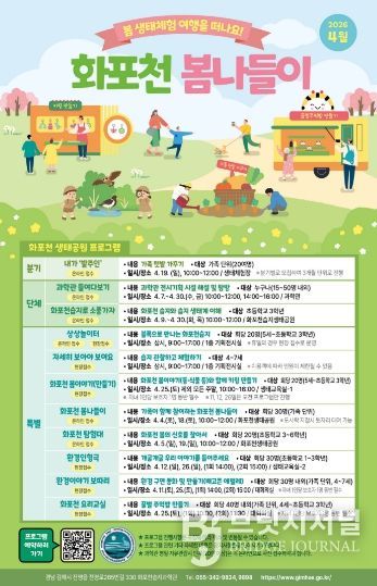 봄 맞은 화포천습지, 4월 생태체험 프로그램 풍성