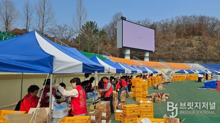 합천군 자원봉사협의회, 제25회 합천벚꽃마라톤대회 자원봉사활동 실시