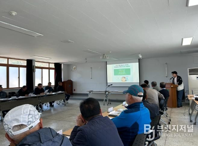 8일 기성동 행정복지센터에서 진행된 찾아가는 감염병 예방 교육 현장